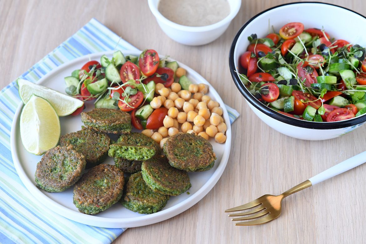 קציצות פלאפל סופר פוד עם תרד וירוקים