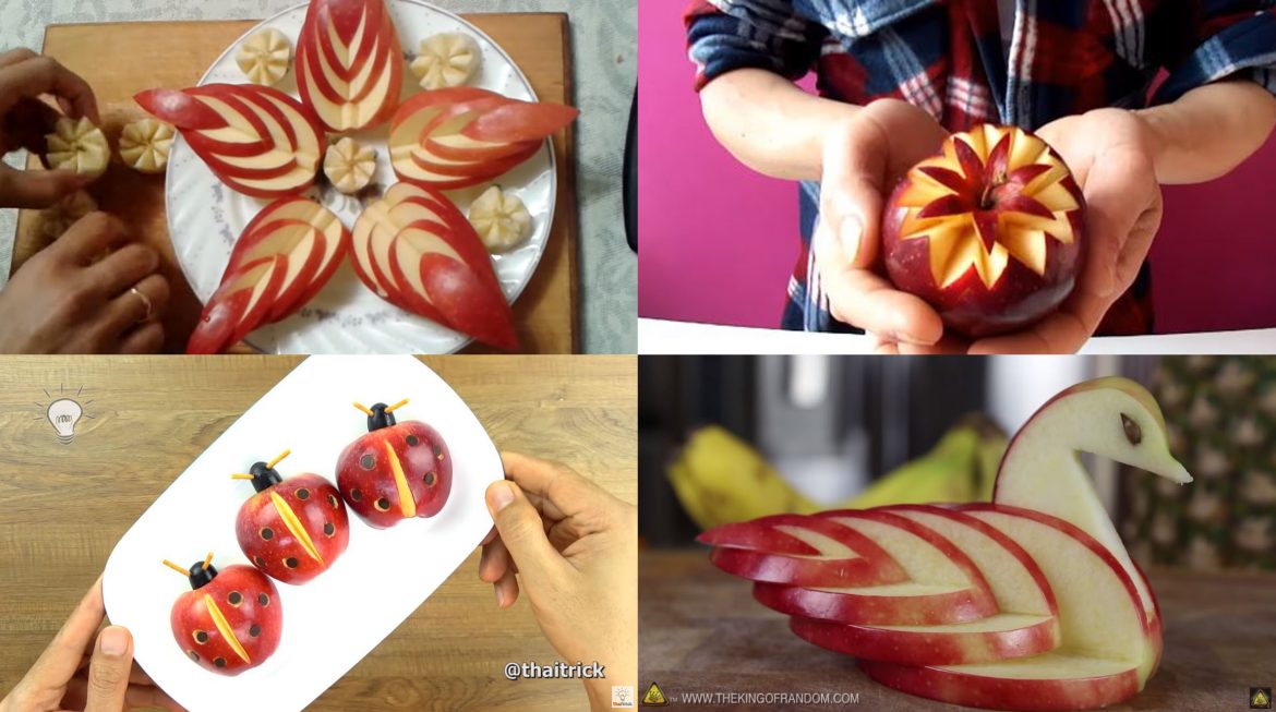 מקשטים את שולחן החג עם תפוחים מגולפים