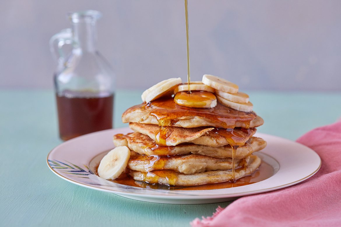 פנקייק תפוחים ובננות מקמח כוסמין